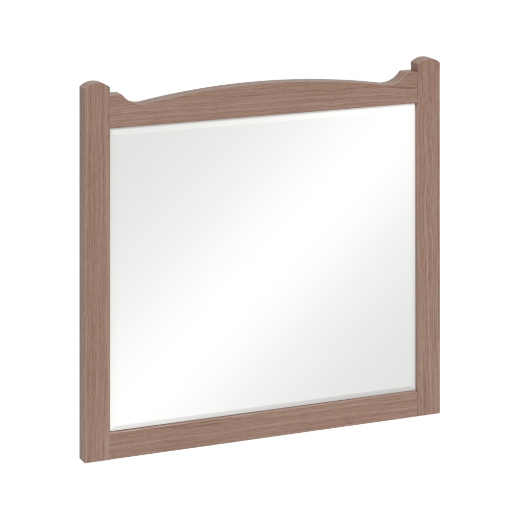 Product cut out image of Burlington Guild Dark Oak 600mm x 570mm Bathroom Mirror GU6057DOK